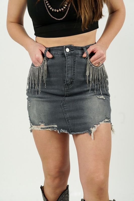 Black Betty Denim Skirt