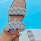 Silver Shimmer Sandals