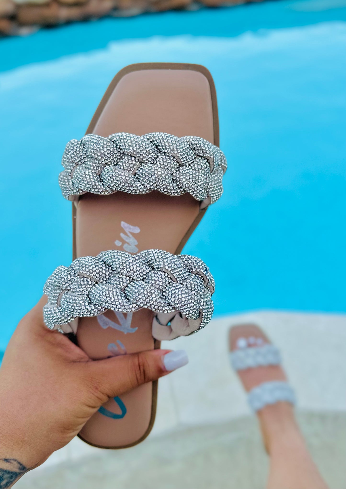 Silver Shimmer Sandals