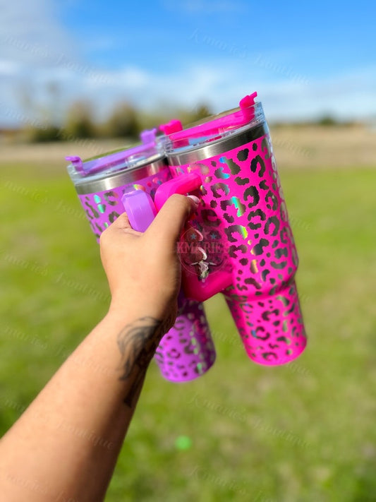 Leopard Holo 40oz Tumbler