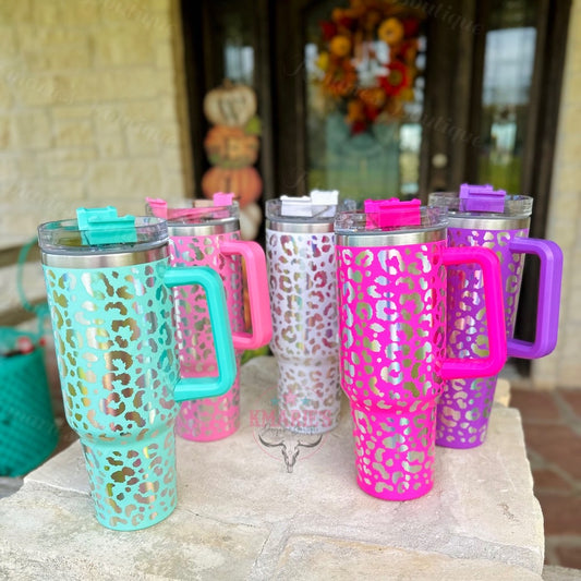 Leopard Holo 40oz Tumbler